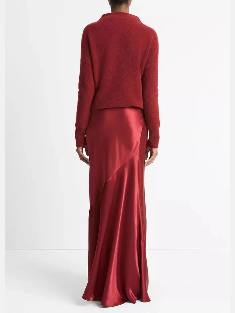Satin maxi skirt