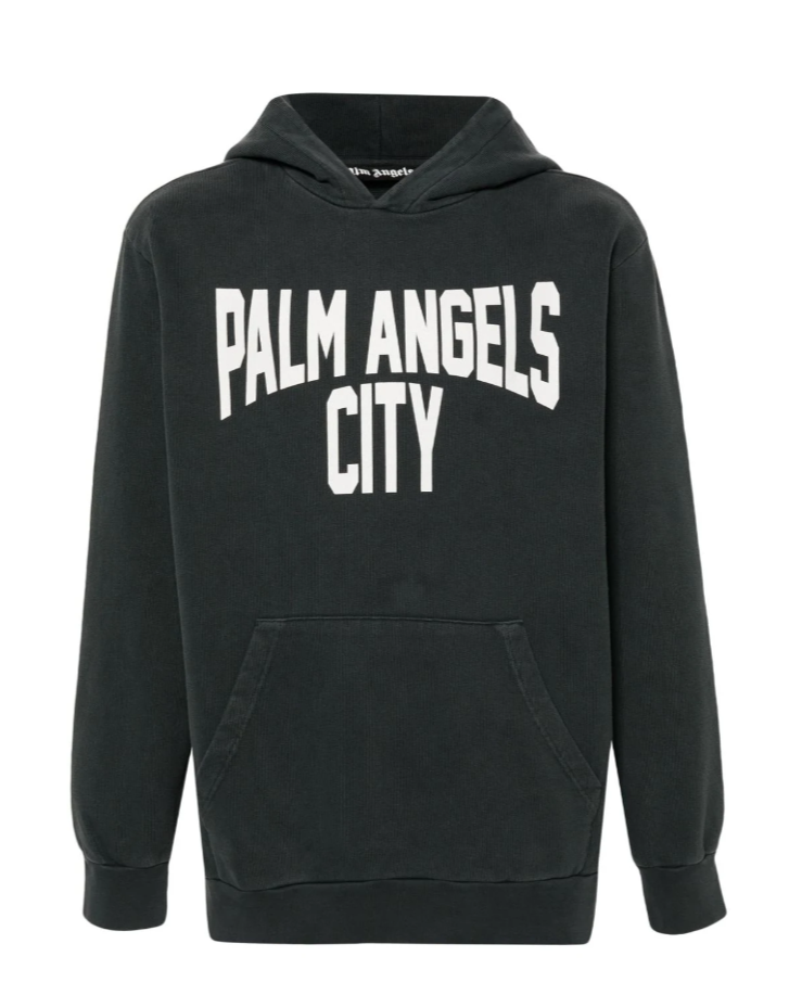 PA CITY WASHED HOODY DARK GREY WHITE هودي 