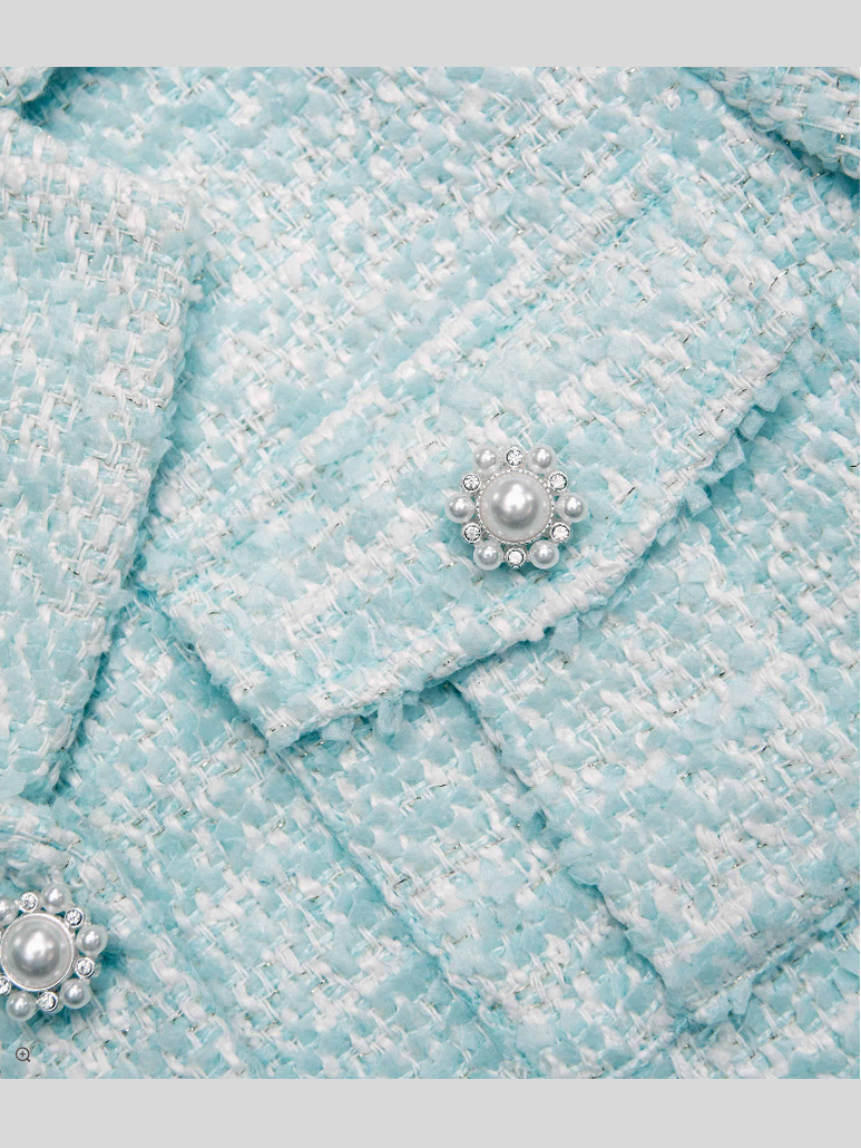 Blue boucle jacket