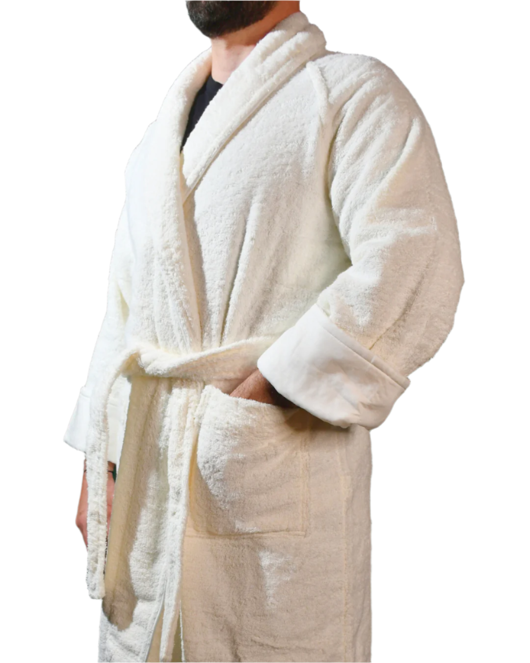 XL - Unisex Knee-Length Belted Bathrobe – Limited Edition Saudi National Day Embroidery