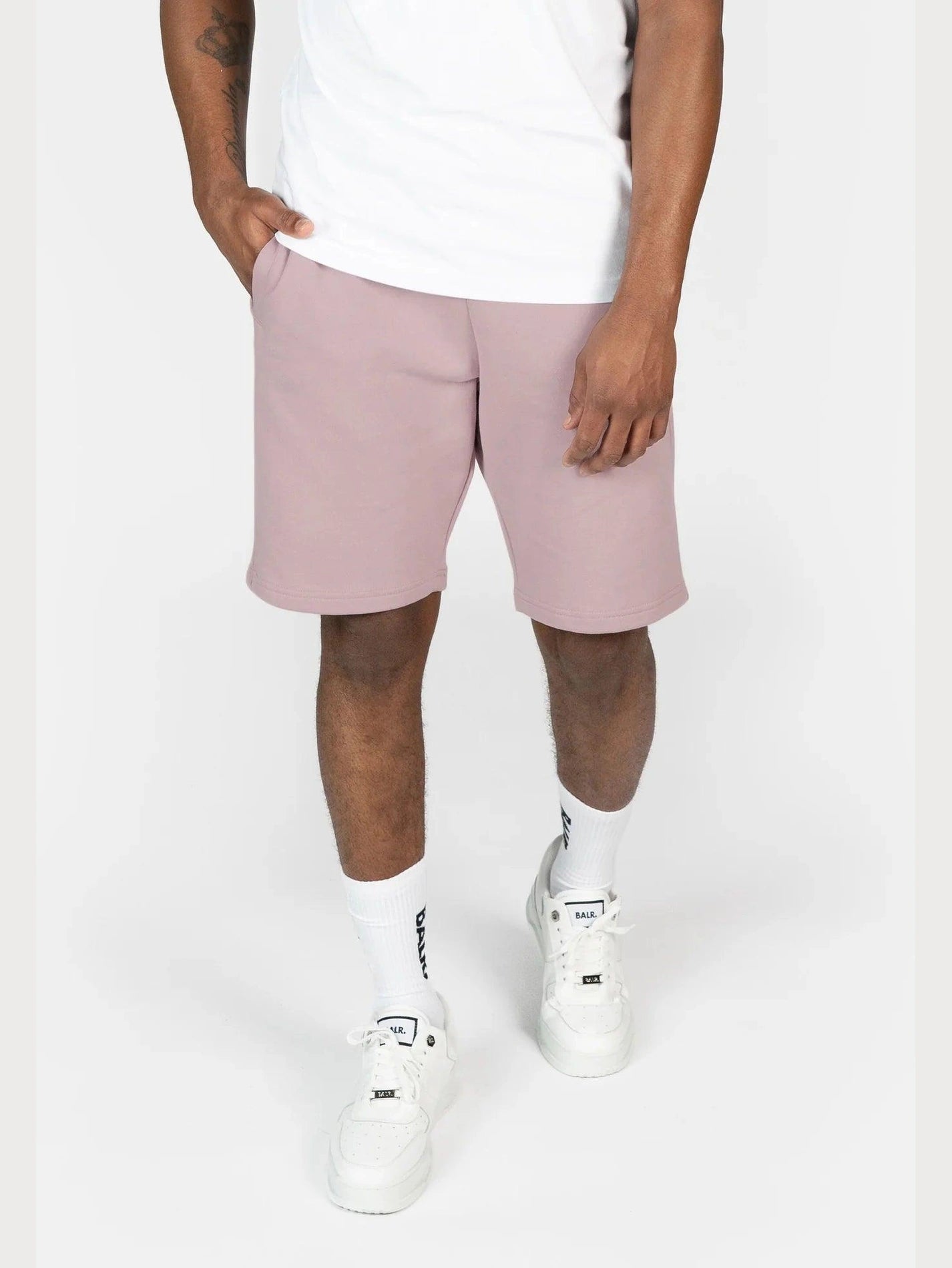 Brand regular fit shorts long line