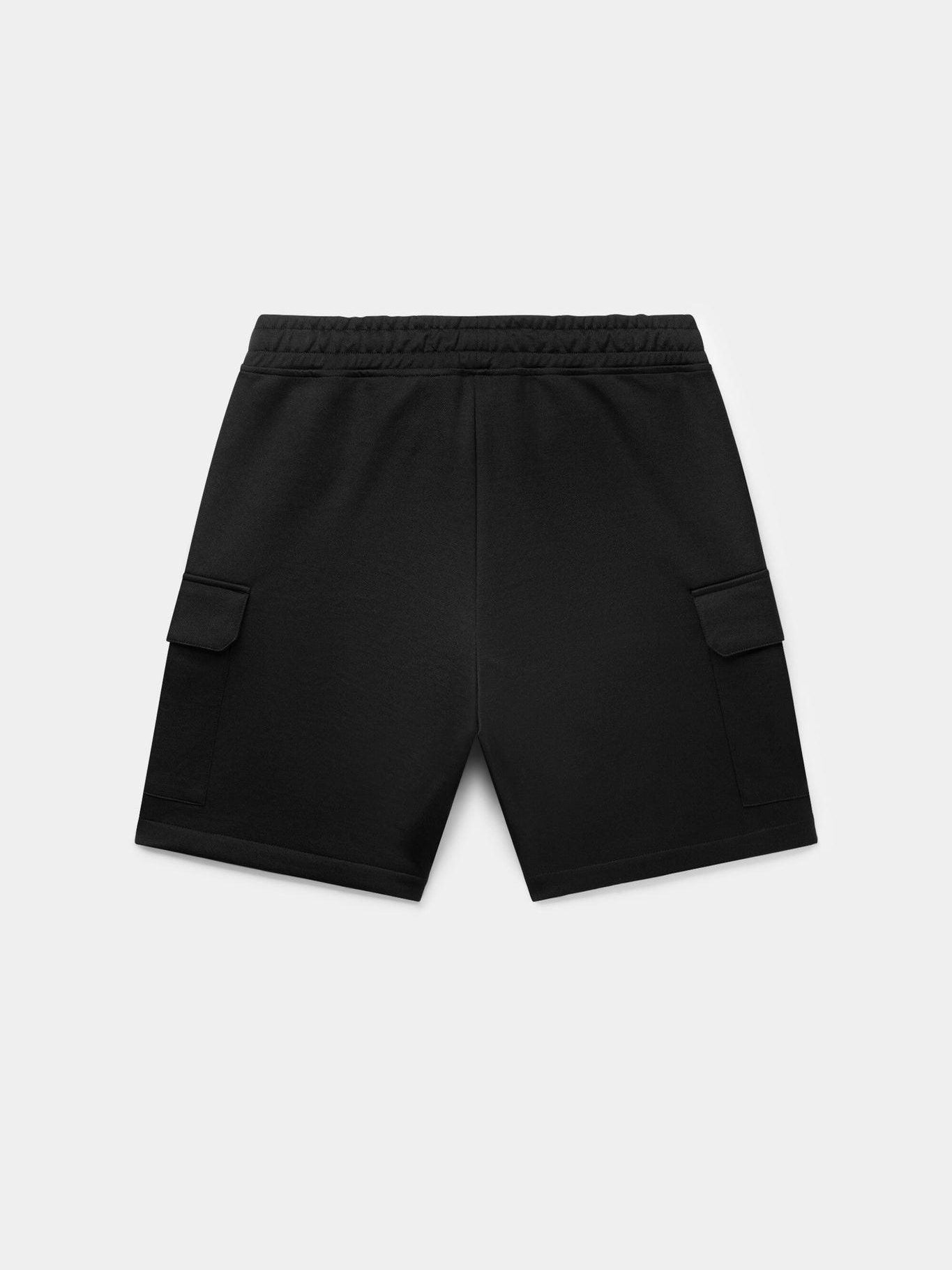 Q+ regular fit cargo shorts jet black