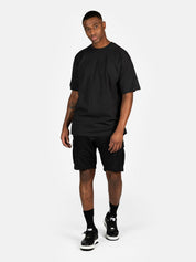 Q+ regular fit cargo shorts jet black