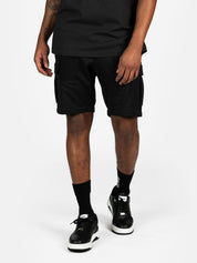 Q+ regular fit cargo shorts jet black