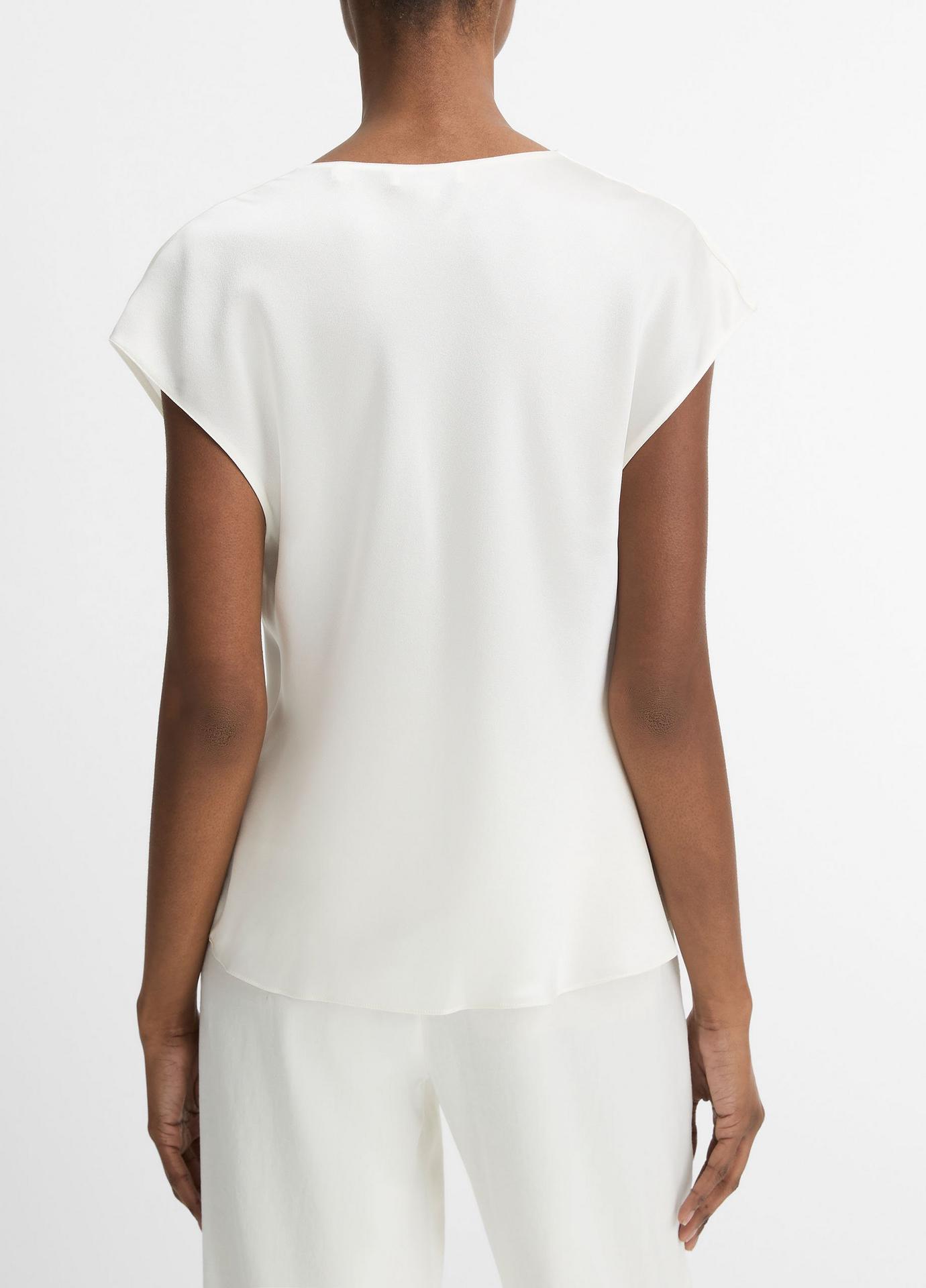 Silk Cowl-Neck Blouse