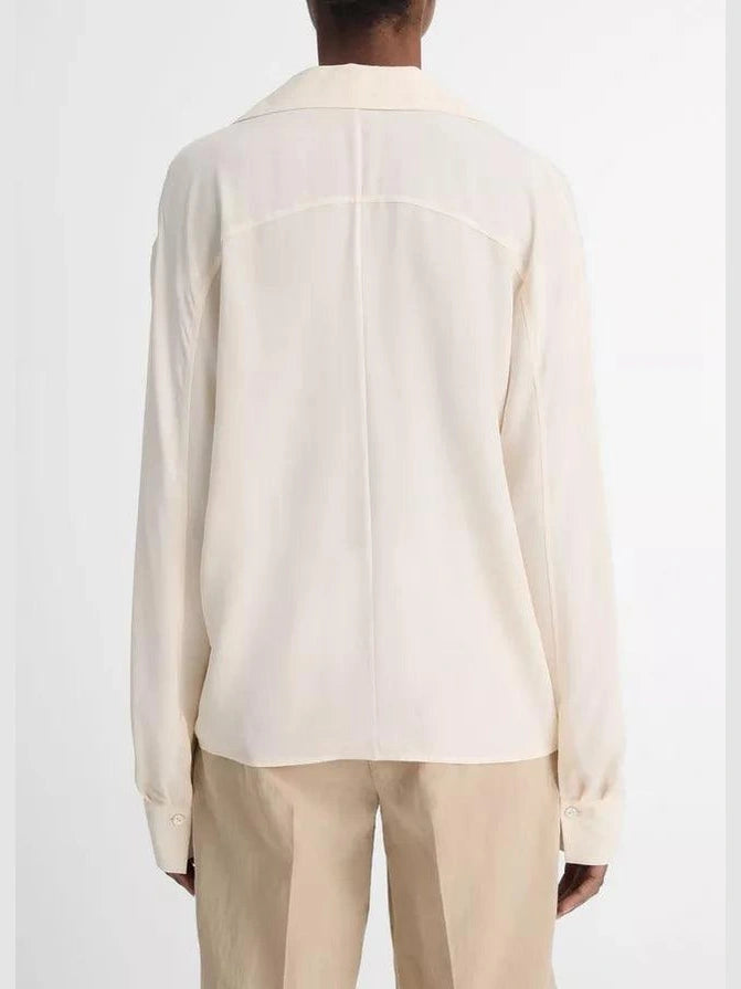 Lapel collar dolman slv blouse