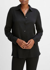 Slim Fitted Stretch-Silk Blouse