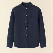 Stand collar long sleeve shirt