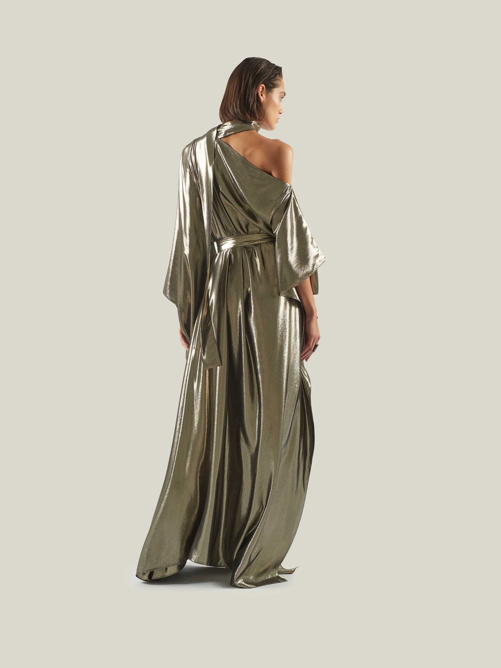Taylor seventies kaftan dress gold