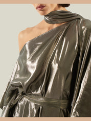 Taylor seventies kaftan dress gold