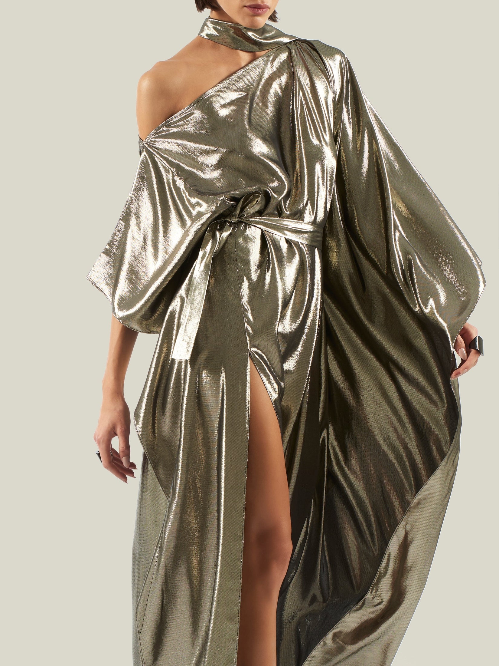 Taylor seventies kaftan dress gold