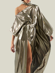 Taylor seventies kaftan dress gold