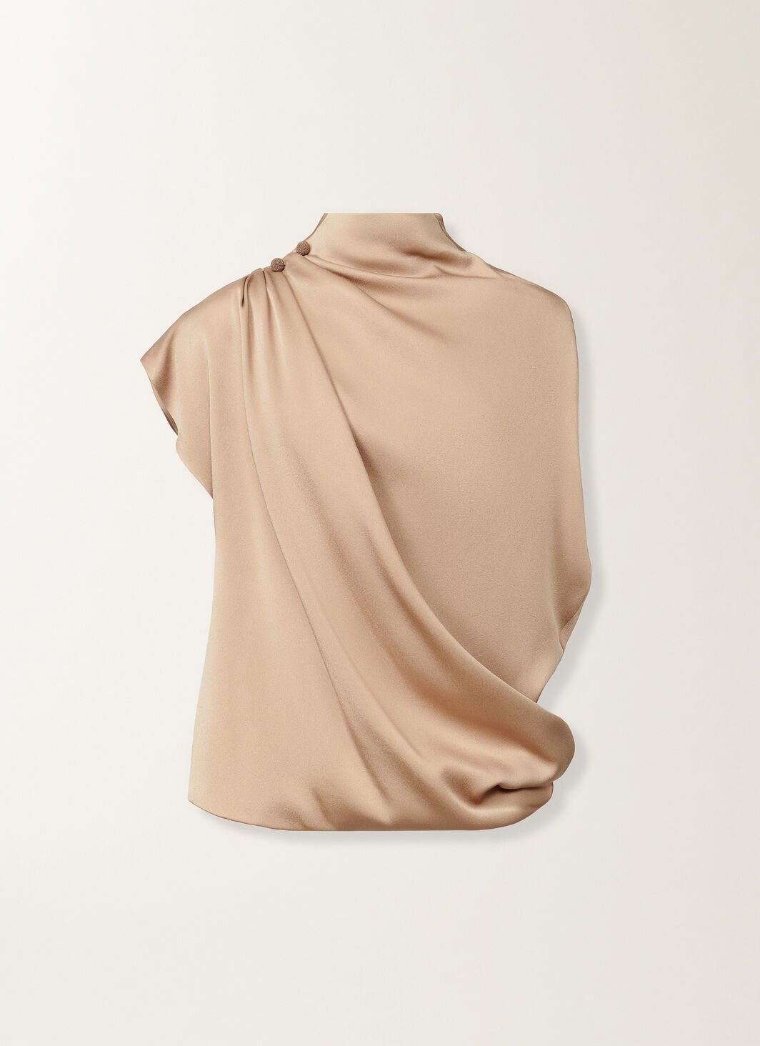 ENVER SATIN DRAPED TOP