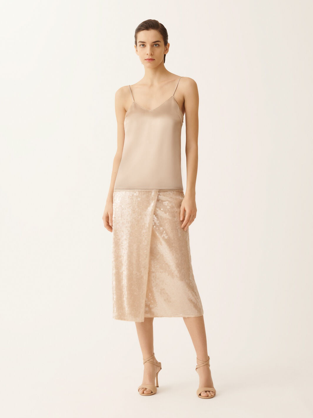Liquid satin lingerie top