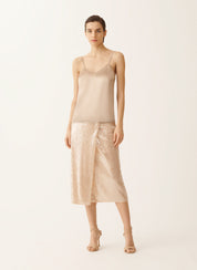 Liquid satin lingerie top