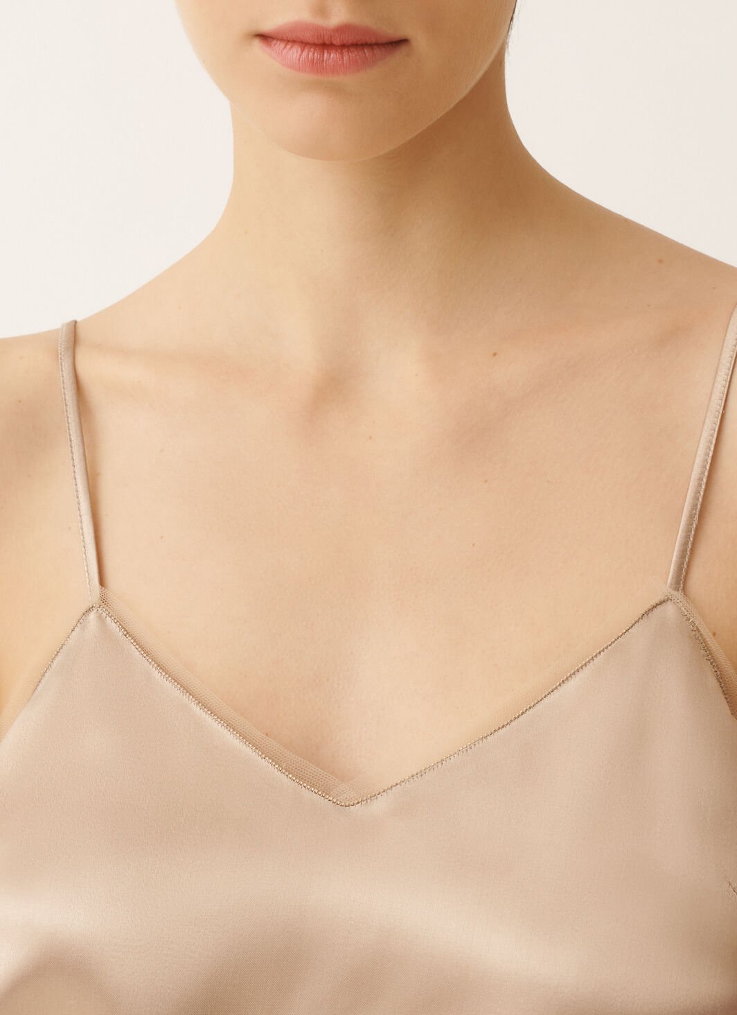 Liquid satin lingerie top