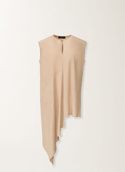 Asymmetric top in crepe de chine