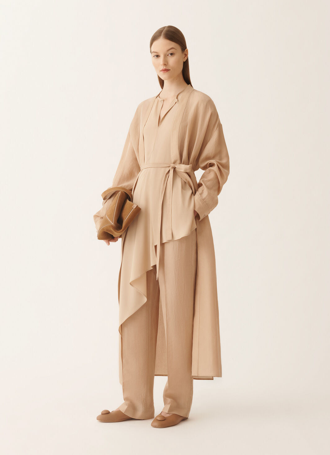 Asymmetric top in crepe de chine