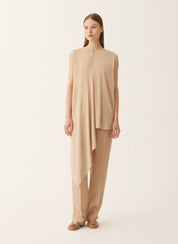 Asymmetric top in crepe de chine