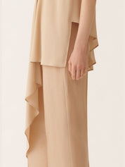 Asymmetric top in crepe de chine