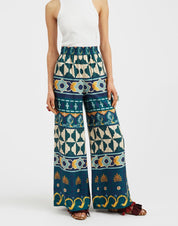 PALAZZO PANTS SILK TWILL CASAREALE PLACÉE