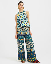 PALAZZO PANTS SILK TWILL CASAREALE PLACÉE