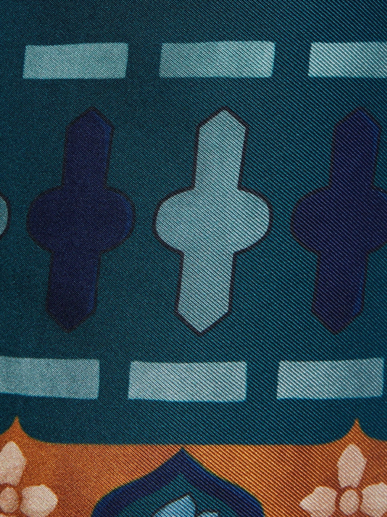 Palazzo pants silk twill casareale placée