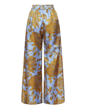 Palazzo Pants Tangle Light Blue in Silk Twill