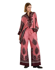 Palazzo Pants Oltrarno Placée Pink in Silk Twill