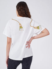 TASSLE BEADED T-SHIRT