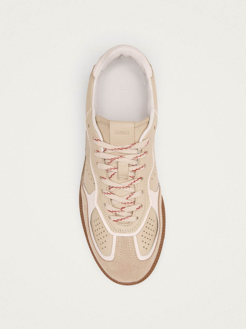 Tb.490 rife grain cream leather sneakers
