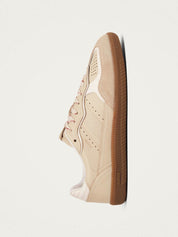 Tb.490 rife grain cream leather sneakers