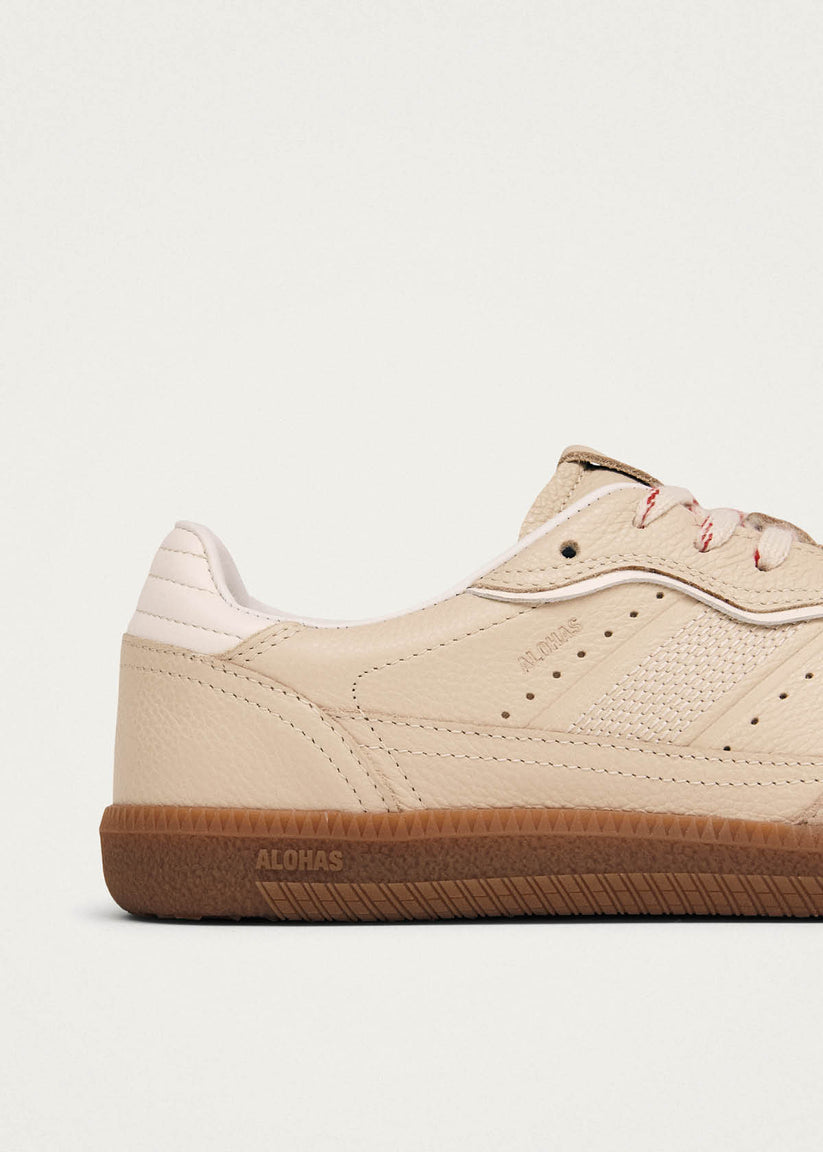 Tb.490 Rife Grain Cream Leather Sneakers