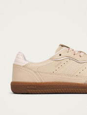 Tb.490 rife grain cream leather sneakers