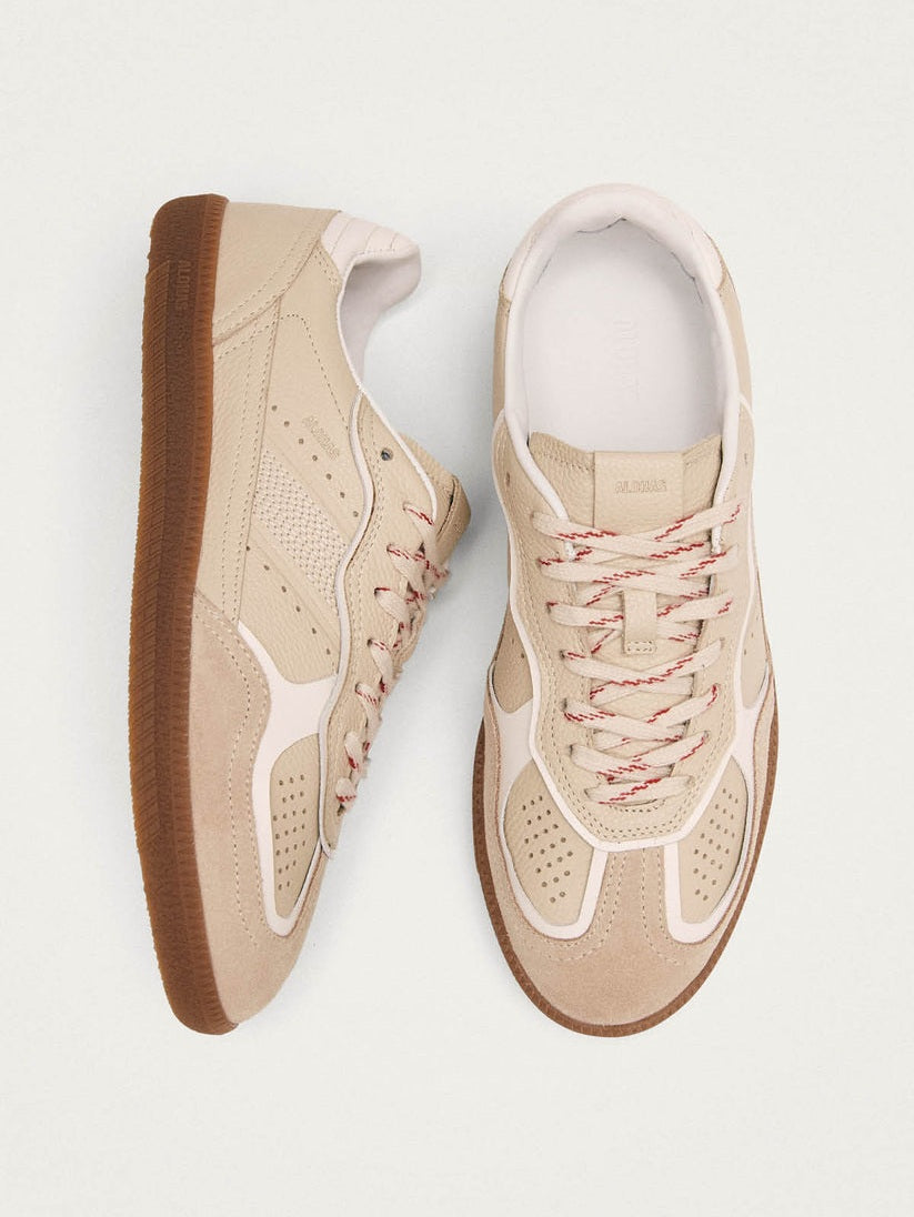 Tb.490 rife grain cream leather sneakers