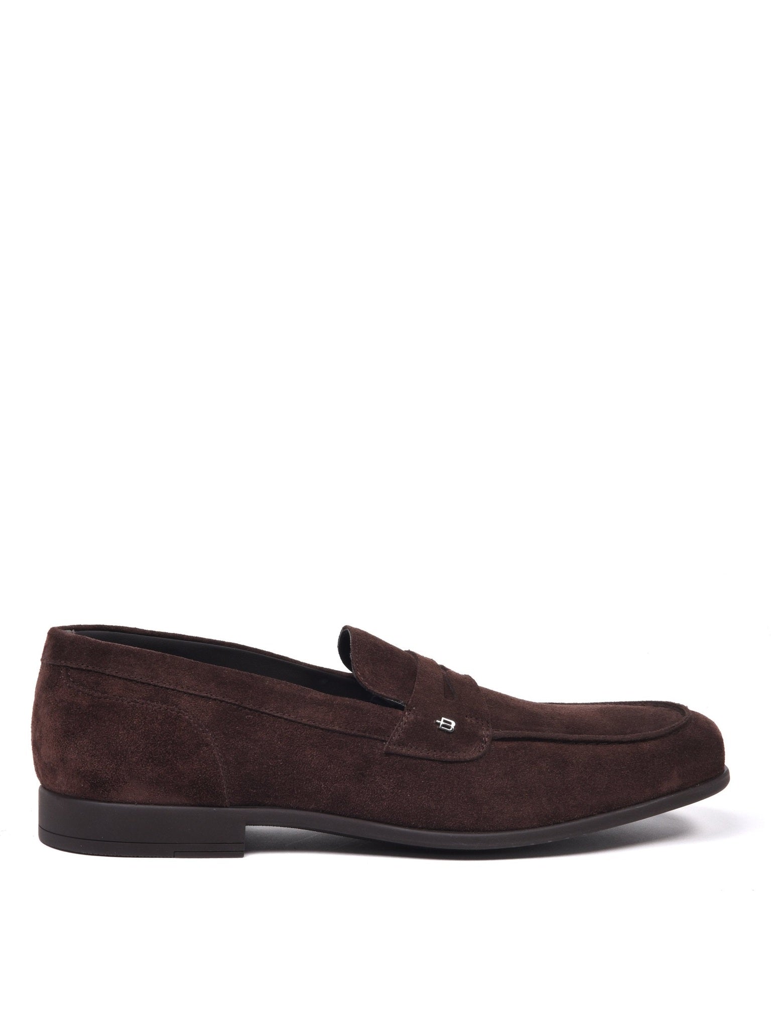 Dark brown suede loafer