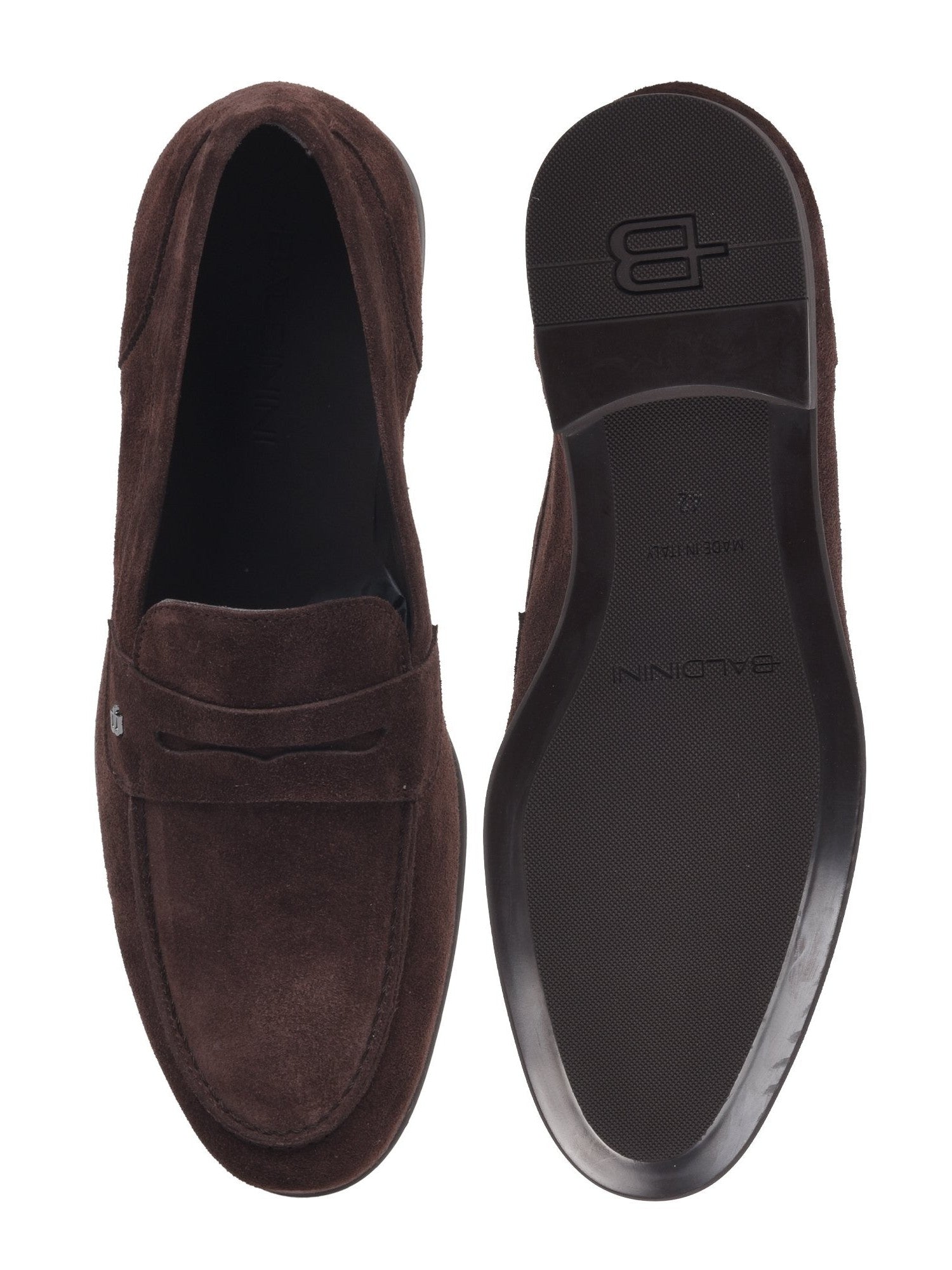 Dark brown suede loafer
