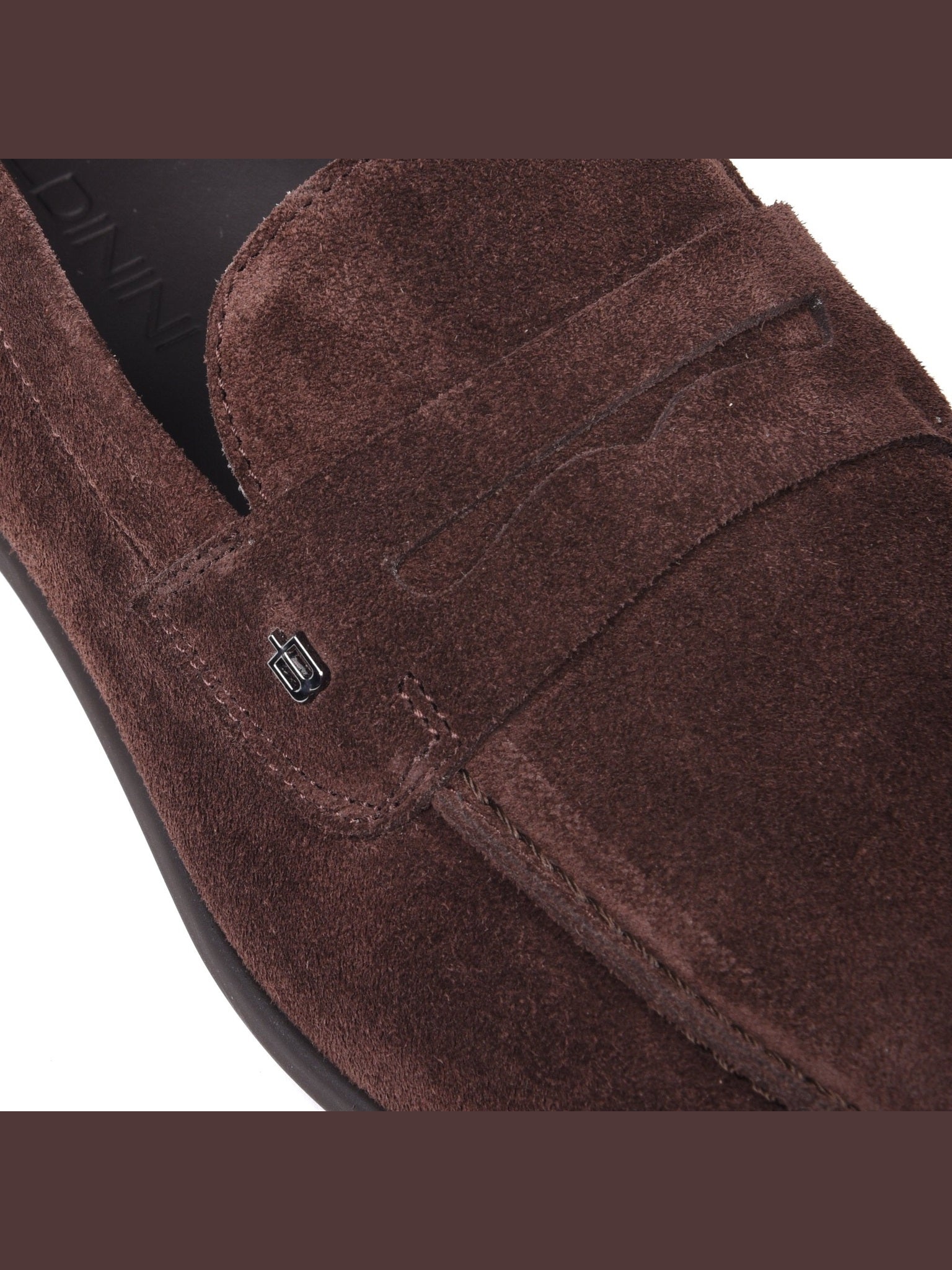 Dark brown suede loafer