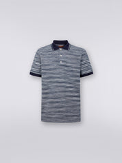 Slub cotton polo shirt with plain details