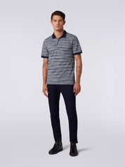 Slub cotton polo shirt with plain details