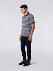 Slub cotton polo shirt with plain details