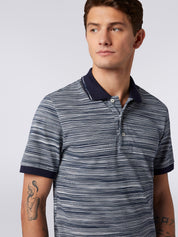 Slub cotton polo shirt with plain details