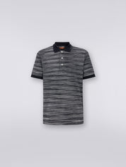 Slub cotton polo shirt with plain details