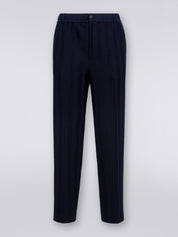 Classic cotton and viscose zigzag trousers