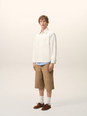 Overshirt with knitted ami de coeur