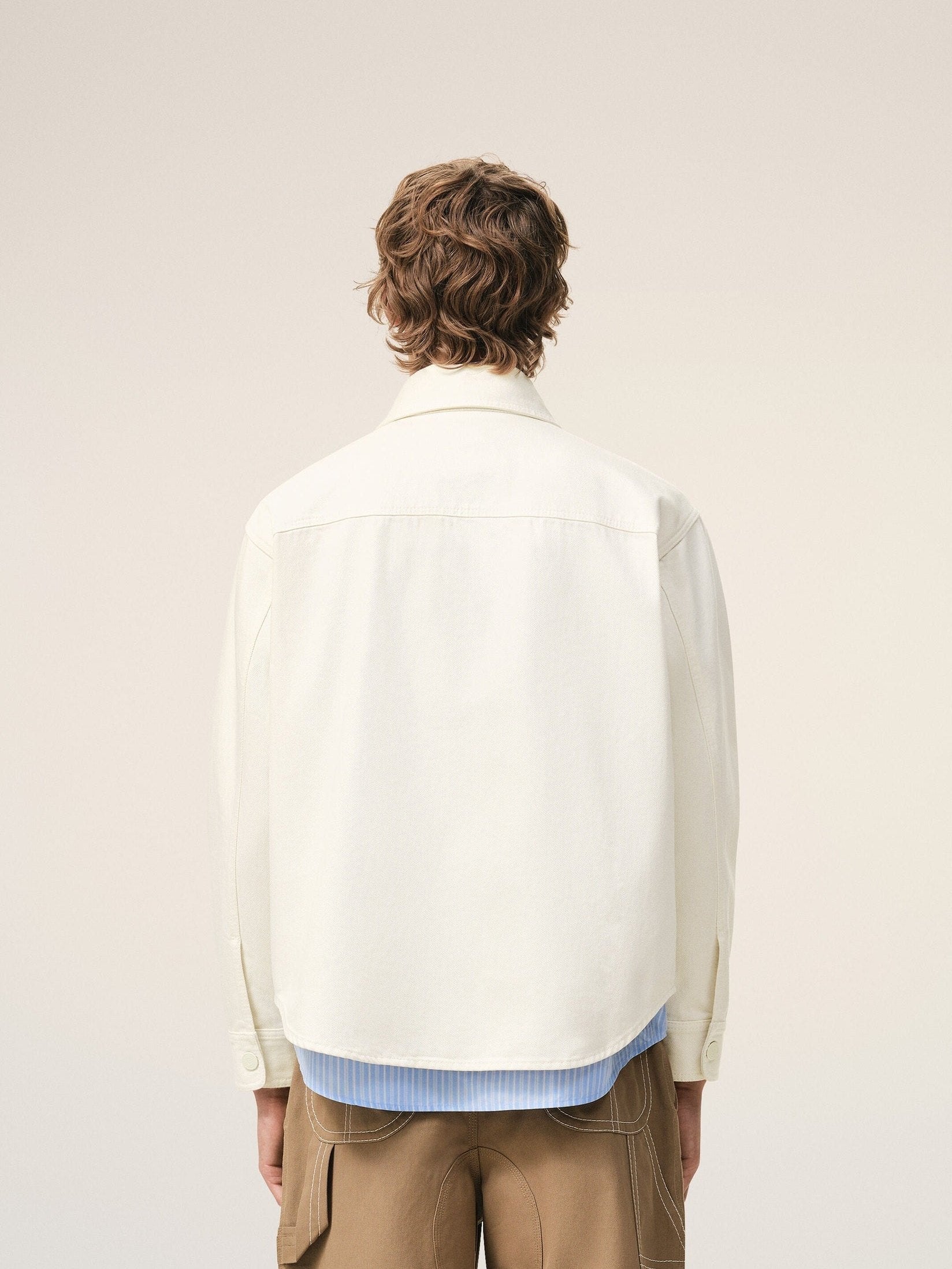Overshirt with knitted ami de coeur