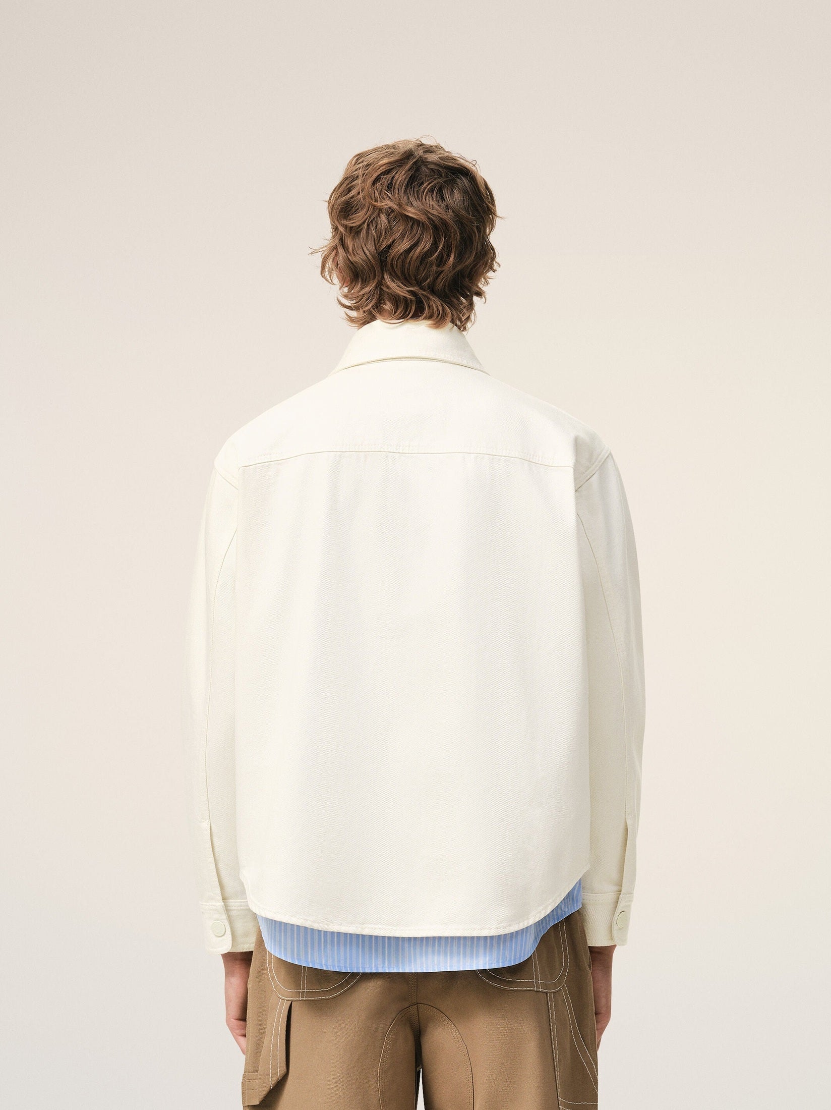 Overshirt with knitted ami de coeur