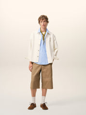 Overshirt with knitted ami de coeur