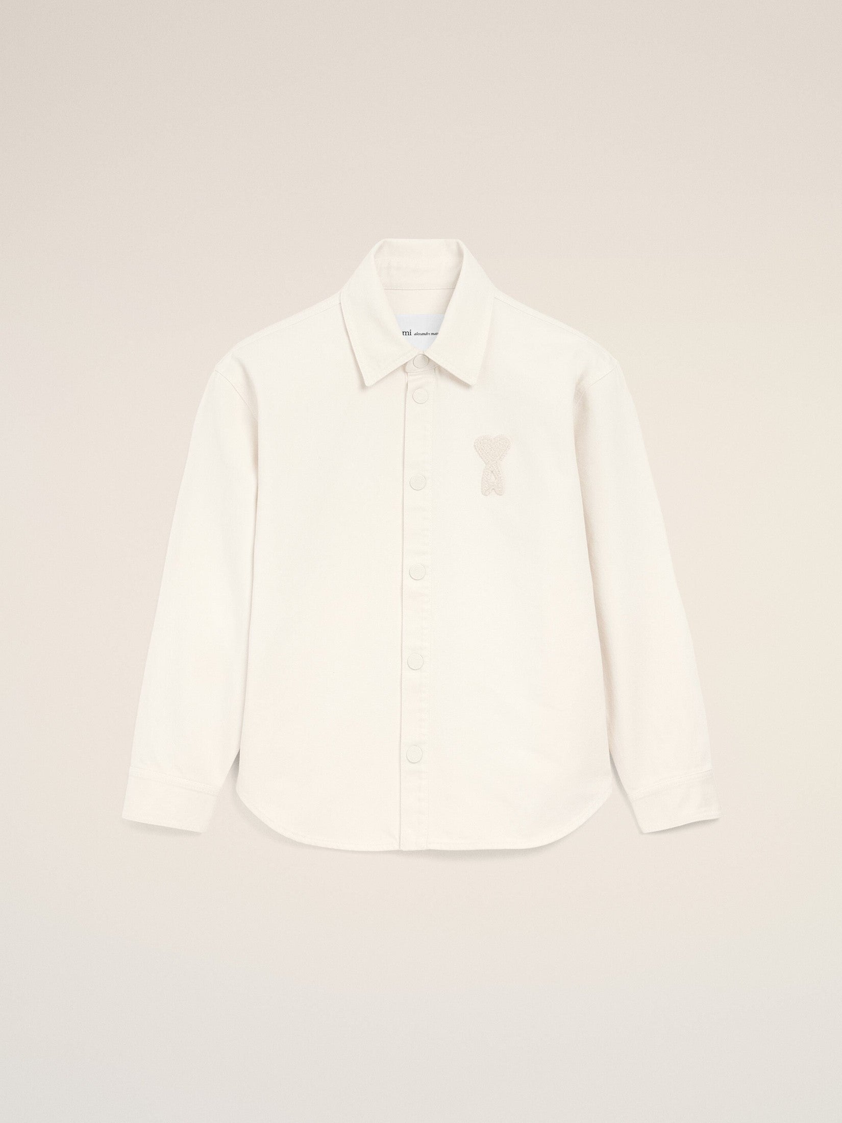 Overshirt with knitted ami de coeur