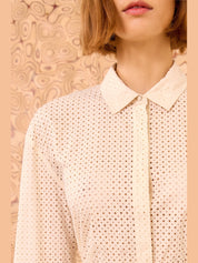 Kelila Button Up Blouse with Belt